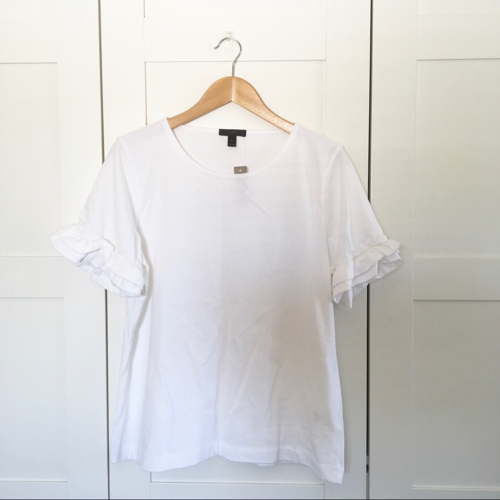 J. Crew Ruffle-sleeve T-shirt - NWT